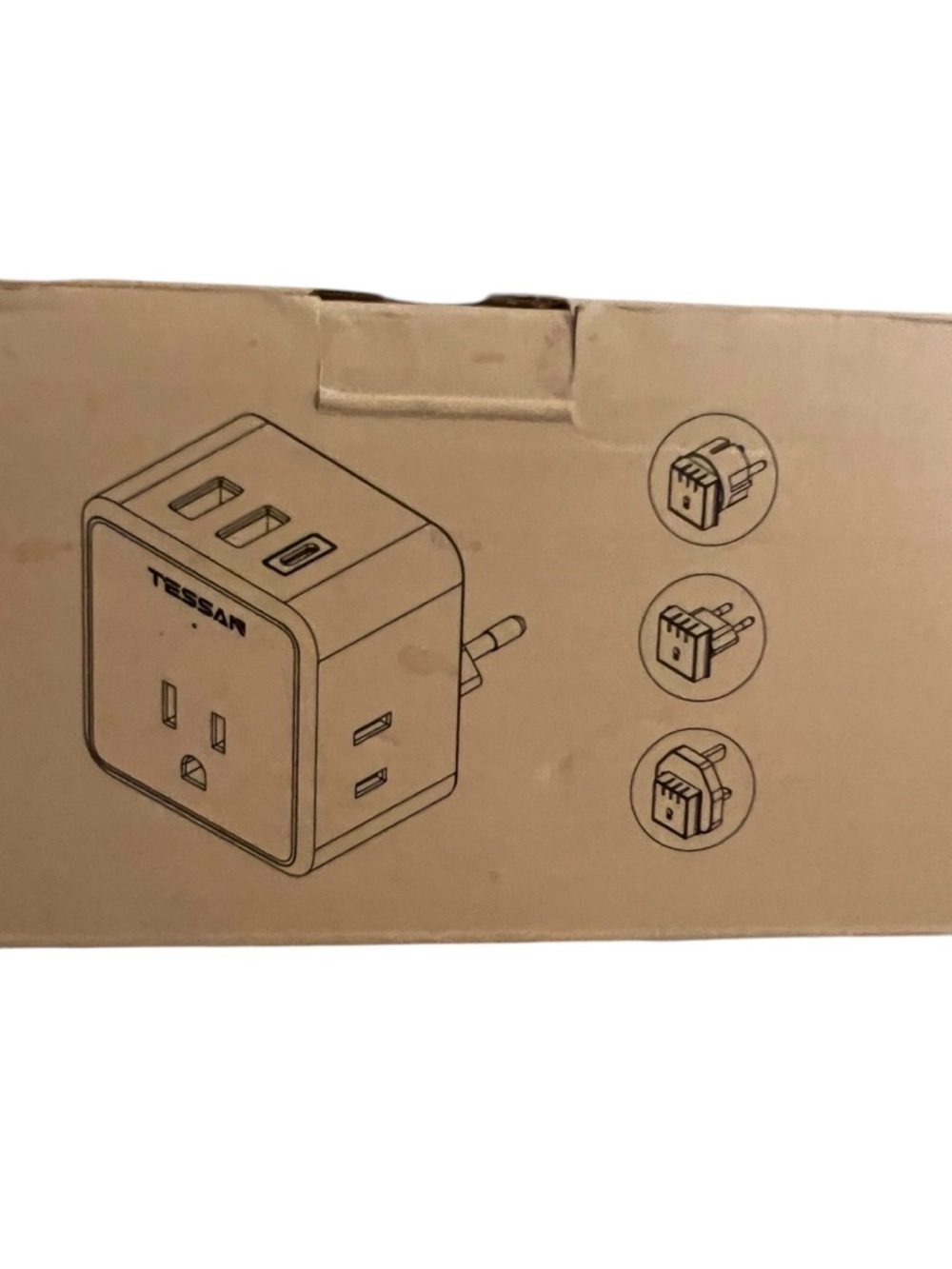 Tessan All European UK Travel Plug Adapter Kit International Detachable w/ 3 - Picture 4 of 7